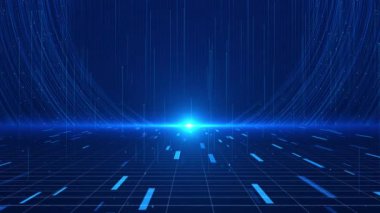 Fütürist dijital hareket soyut matris siber çevre büyük veri ekonomisi, finansal teknoloji Siber Matris siber uzay akışı. Büyük verileri hızlandır. Okyanus dalgası derin sahne arkaplan yüzey dalgaları 3D