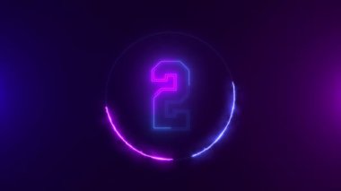Geri sayım sayısı, ışık çizgileri olan neon arka plan. Modern, gelecekçi, dijital geri sayım zamanlayıcısı için. Sanal animasyon geri sayımı. Mutlu yıllar Giriş Animasyonu, Numara Sayacı