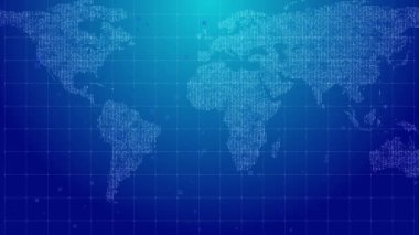 3D Siber Dijital Dünya, Fütürist Sanal Gerçeklik Animasyonu Planet Earth Global ağı veri noktalarını birbirine bağlar. bağlantı, internet, gelecek teknolojisi, bilim, mühendislik siber güvenliği