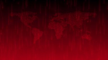Kırmızı Dijital Teknoloji Fütürist İnternet Ağı Soyut Dünya Çapraz Dijital Teknoloji Haritası Sci Fi Kırmızı Işık Hhi Teknoloji Geleceği Arkaplanı. Sunum. Ai büyük veri bilimi, yenilik teknolojisi, çizgi