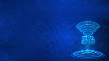 5G Yüksek Hız Ağı Internet Dijital AI Web İletişim Engelleme Sistemi, yeni nesil ağlar. İş, modern teknoloji, ağ şifreleme ve izolasyon.