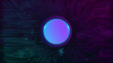 Kuantum işleme. Derin öğrenme yapay zekası. İşletme veya bilim sunumu için gelecekteki yeni teknoloji. Soyut Bulut hesaplaması. Makine öğrenme web geçmişi. Sanal konsept