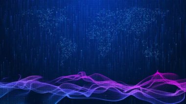 Dijital dalga teknolojisi, mühendislik, bilim ve yapay zeka. Kripto para birimi, büyük veriler, blok zinciri. Kablo eşitleyici şeylerin interneti. Parçacık titreşimi. enerji akışı
