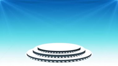 Boş podyum arka plan ışık efektleri bokeh dekorasyonları. Lüks sahne tasarımı konsepti. Kozmetik sergisi için platform kaidesi modeli. Stüdyo modelleme ürünleri, sahne gösterisi, tanıtım gösterisi