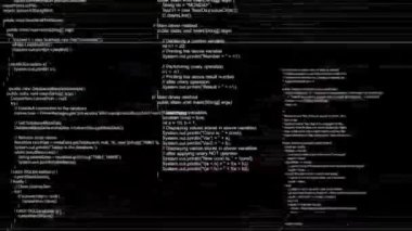 Yazılım güncellemesi. Teknoloji, programlama metaevren, algoritma ve ağ bilgileri. İkili Kod Programı kaynak kodu veya Hacker konsepti dijital teknoloji güvenliği, hackleme veya programlama