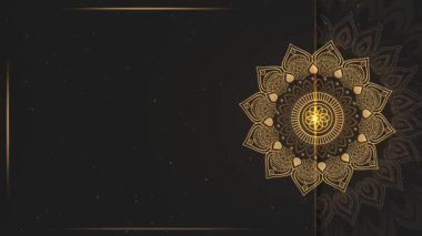 Soyut Lüks çerçeve Mandala sanat 4k video görüntüleri, çiçek desenli dekoratif unsurlar, Mandala animasyon Hint düğün davetiyesi kartı. Dekoratif. Yoga, Düğün ve Ramazan Arap İslami 4K 3D