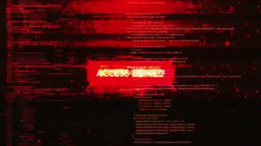 Teknoloji hatası bilgisayar virüsü internet sistemi saldırı konseptini hackliyor. 4K siber güvenlik, kötü amaçlı yazılım, suç, casus yazılım çökmesi, hata mesajı. Siber Suçlar Saldırısı Alarm Sistemi, Kodlama, Hackleme