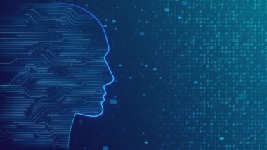 Yapay Zeka Gelecekçi Kavramı, Bilim Zihni Dijital Beyin Bilimi Hologramı Hud. Yapay zeka derin öğrenme. Business Technology İnternet Ağı Modern Eğitim, AI Sistem 3D konsepti