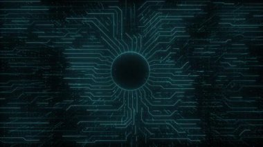 Kuantum işleme. Derin öğrenme yapay zekası. İşletme veya bilim sunumu için gelecekteki yeni teknoloji. Soyut Bulut hesaplaması. Makine öğrenme web geçmişi. Sanal konsept