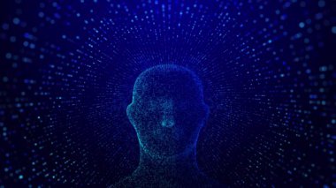 3D Yüksek Teknoloji Fütürist Fen Bilimi Mavi Arkaplan, Siber Güvenlik Gelişimi İnovasyon Ai Büyük Veri, İnternet Ağı Hologram Devre Konferansları,