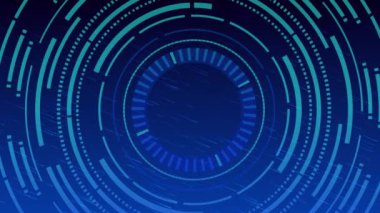 Fütüristik Yuvarlak Hud hologram arayüzü hedef Çember dijital teknoloji arka planı. Vitrin, Boş Alan Arkaplanı, siber uzay yeniliği. yüksek teknoloji bilim sanal arayüzü radyal tünel 3D