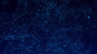 Soyut pleksus üçgenleri soyut geometrik parçacıklar ve çizgiler. Ağ bağlantısı büyük veri. Siber teknoloji geçmişi. dijital çizgi manzarası, toz parçacığı ağ deseni düşük polimetrik tasarım