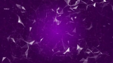 Çokgen dijital ağ mavisi. Soyut pleksus, bilim bağlantıları kablo, sistem geometri engelleme zinciri, yapay zeka, AR VR, bilgisayar ağı, internet bulut hesaplama, 3D 4K kuantum hesaplama