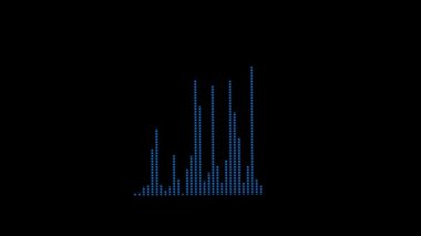 Ses Dalgaları Ses Sinyal Frekansı Ses Radyo Dalgası Disko Müzik Hareketi Animasyon Arkaplanı. Dalga hareket dengeleyicisi. Dijital arayüz ögesi. Spektrum Görüntüleyici. Soundwave müzik görselleştirici