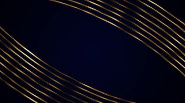Altın lüks parçacıkların geleceğe dönük arka planı geometrik çerçeve parıltılı hat deseni, teknoloji ve iş geçmişi. Işık efekti parlıyor. Lüks şablon ödül tasarımı. 3D 4K