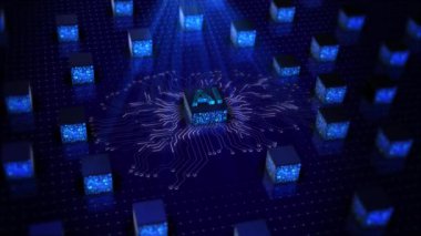 Yapay Zeka İşlemcisi programlama kodu. AI Dizisi teknolojik işlemleri, sinirsel ağlar, AI Büyük Veri şifrelemesi, dijital arşivler, görsel işitsel bilim araştırmaları siber güvenlik engelleyici