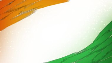 Hindistan Bayrak Kutlama Kartı Arkaplan Sigara ve Mürekkep Bayramı 'nı 15 Ağustos' ta kutlayın. Tebrik kartı animasyonu ve Hindistan 'ın bağımsızlık gününü kutlamak için harika..