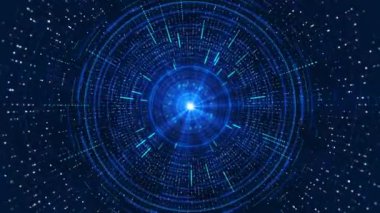 Sanal Arayüz Gelişmiş Hologram Biçimli Hud Çemberi Parlak Arkaplanı. Fütürist Hud Arayüzü, Yüksek Teknoloji bilim kurgu yüksek teknoloji bilim kurgu bilim kurgu bilim kurgu fi tüneli büyük veri siber uzay yeniliği.