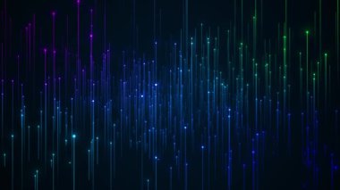 Dijital Siberuzay Parçacıkları Veri akışı Optik Fiber Teknoloji Akışı Süper Hızlı Hız Hatları. etkinlik, festival, sunum, müzik, şov, parti, ödül, moda, müzik, festival, kulüp, sahne.