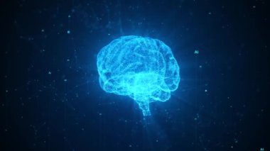 Tel çerçeve siber zihin İnsan Yapay Zeka Teknolojisi Gelecekteki Makine Öğrenme, yüz devre kartı ikili veri akışı arka planı. Dijital hesaplama, robot. Büyük veri, yapay zeka, veri madenciliği, 3D Teknoloji.