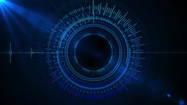 Fütüristik Arayüz Daireleri HUD Dijital Yüksek Teknoloji Teknoloji Çemberi Hud. 3 Boyutlu Gelecek Devre Ürün Sergisi Oyun Sanatı. sanal gerçeklik hologramı yapay zeka siber teknolojisi