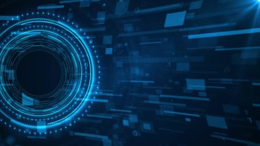 Teknoloji Yuvarlak Gövde Fütüristik Arayüz hedef arkaplanı. Çember elementi dijital bilgi. Sanal arayüz kavramı için sanal konsol arayüzü elektronik devre yuvarlak element arkaplanı.