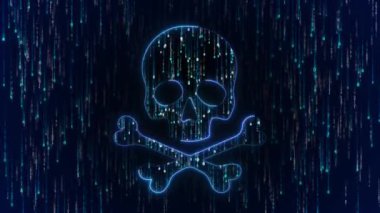 Sistem, siber saldırı ve güvenlik ihlali gibi çarpıtılmış ve hatalı etkilerle hacklenmiş. Siber güvenlik ve hackleme konsepti. Hackleme, virüsler ve siber tehditler. Yüksek teknoloji görseller ve güvenlik kavramları için