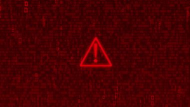 Uyarı sistemi alarm sistemi hata güvenliği hackleme alarmı. Siber Güvenlik Sistemi hackleme, bilgisayar uyarı mesajı saldırısı, siber güvenlik, kötü amaçlı yazılım, suç saldırısı. siber uzay 3D 4K