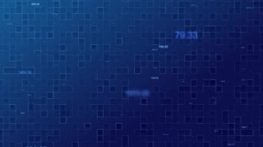 Veri Ağı, Sanal Gerçeklik, İşaretleyicilerin Kuantum Hesaplama Animasyonu ve şebeke üzerinde veri işleme. Teknoloji Arkaplan Dijital Ortamı. teknoloji, bilim, plan, bilgi konsepti için