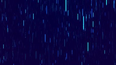 Soyut parçacık arkaplanı. İkili büyük veri kodu Matrix Akış dalgası manzarası. Dijital veri yapısı. ağ ses şebekesi. Desen noktası Ai teknolojisi, Yapay Zeka zihni, cyborg yeniliği 3D