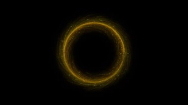 Altın parıltı çemberi ışıltılı ışık dairesi iz parlayan toz izi spiral, sunumlar, özel etkinlikler tatil etkinliği geçiş, teşhirci, logo başlığı dekorasyonu. Festival Noel 3D 4K