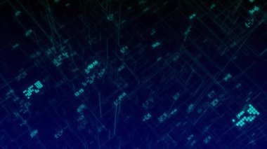 Hareketli soyut iş sunumu. Gürültü Arızası şirket tarzı bir arkaplan. Küpler kalıpları, hareket soyut iş tarzı kurumsal arka plan. finans ve engelleme zinciri kavramı