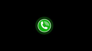 Yeşil telefon alıcısı simgesi. Smartphone 'un çaldığı simge. Koyu arkaplan. Gelen Kabul Reddetme Telefon çağrı düğmeleri, Arama Cevap Reddetme Desteği, Müşteri Hizmetleri, Yardım,
