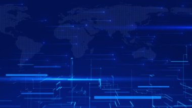 Hologram küreselleşmesindeki gelecekteki teknoloji küresi parlak HUD dairesiyle Fütürist bilimkurgu hologram Dünya küresi. Küresel ağlı modern dijital dünya haritası. Sanal dijital gezegen Dünya