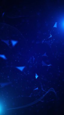 Global Network büyük veri tüneli 3d parlayan düğümler noktalarını birleştirdi. Veri akışı fütüristik Plexus bilim çokgen ağ teknolojisi iş sunumu yapay zeka Ai 4K