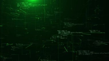 Modern dijital kodlama programlama dili arkaplanı örtüyor. Kod animasyonu Grunge Doku Dijital Arıza Kodu Veri Siberpunk 'ı yazıyorum. Dijital kod hareketi. Siber uzayda yazılım süreci kavramı.