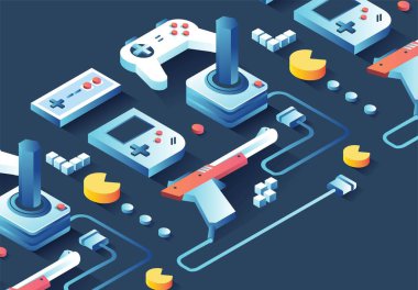 Oyun konsolu oyun konsolu oyun konsolu joystick 'ten el tabancası oyun 80' lere