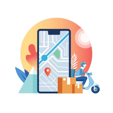 Teslimat durumunu takip etmek için büyük ekranlı bir telefon.