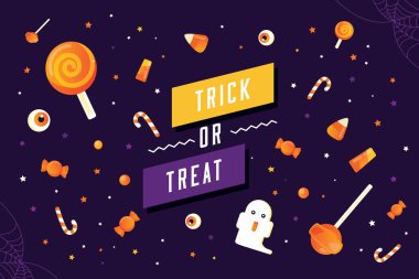 Cadılar Bayramı arkaplan vektörü illüstrasyonu