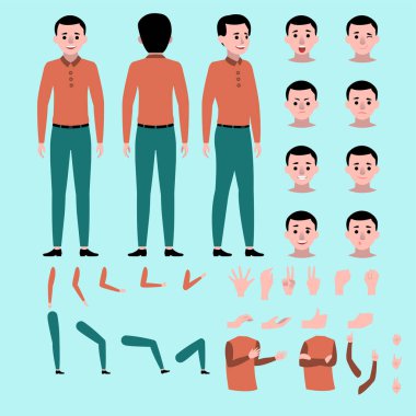 Karakter poz kağıdı, referans için bir karakterin hareketlerini, duygularını ve kişiliğini göstermek için çeşitli poziyonlar ve ifadeleri gösterir