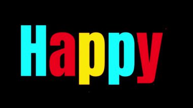 Renkli harflerin kelime yapılmış