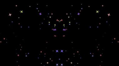 Yıldızlı renkli havai fişekler. vektör illüstrasyonu.