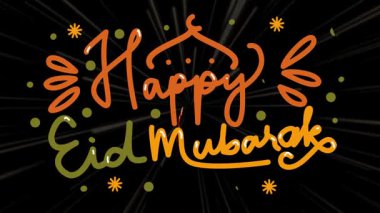 Mübarek bayramı altın harflerle selamlıyor