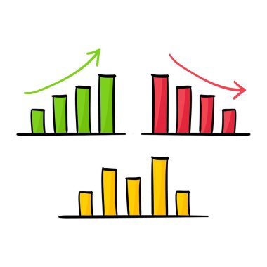 El Çizimi Çubuğu Grafik Vektörü İllüstrasyonu. Sunum için İyi Kullanım, Silde, Etc - EPS 10 Vektör
