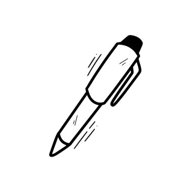 El Çizimi Kalem İllüstrasyonu. Doodle Vektörü. Beyaz Arkaplanda İzole EPS 10 Vektörü