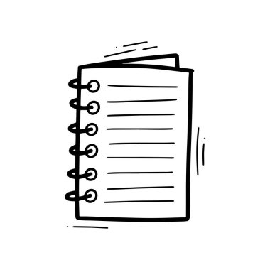 El Çizimi Defter İllüstrasyonu. Doodle Vektörü. Beyaz Arkaplanda İzole EPS 10 Vektörü
