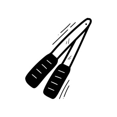 El Çizimi Tong Çizimi. Doodle Vektörü. Beyaz Arkaplanda İzole EPS 10 Vektörü