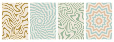 Pastel renklerde geçmişe dönük dalgalı desen. Kusursuz soyut arkaplan