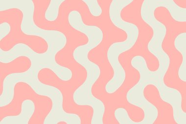 Sıvı organik şekiller, kusursuz desenler. Pastel pembe ve gri renkli modaya uygun soyut arka plan