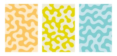 Sıvı organik şekilli, soyut, dikişsiz desen. Kumaş, duvar kağıdı ve markalaşma için modern arkaplan tasarımı